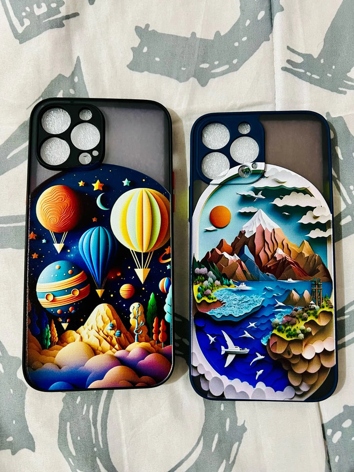 two 3d iphone cases