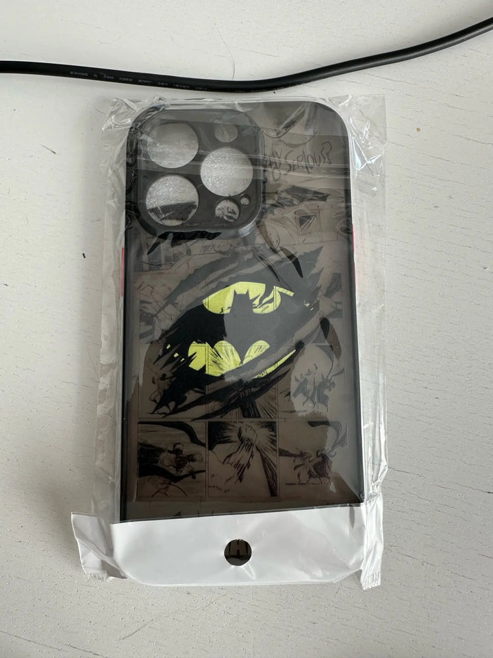 Phone case featuring batman logo and image collage