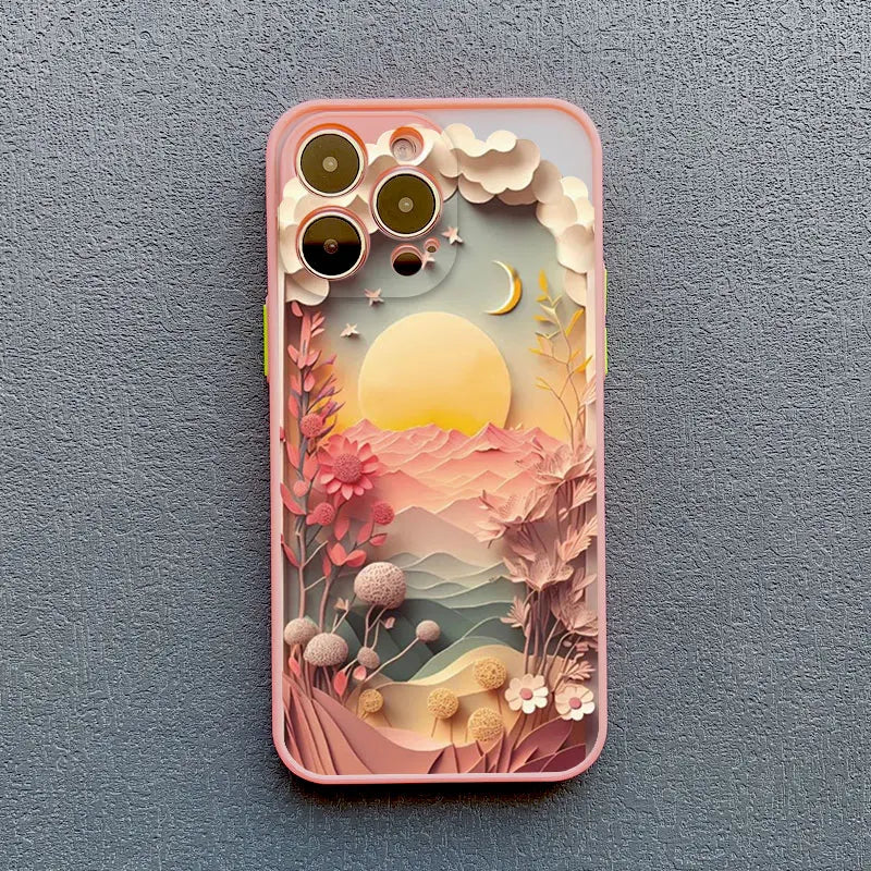 3d pink edge phone case