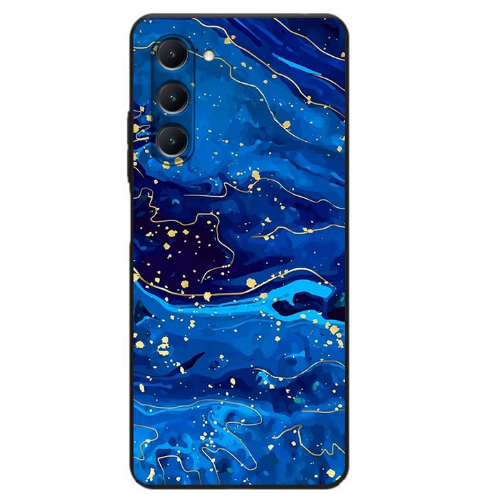 blue marble pattern phone case