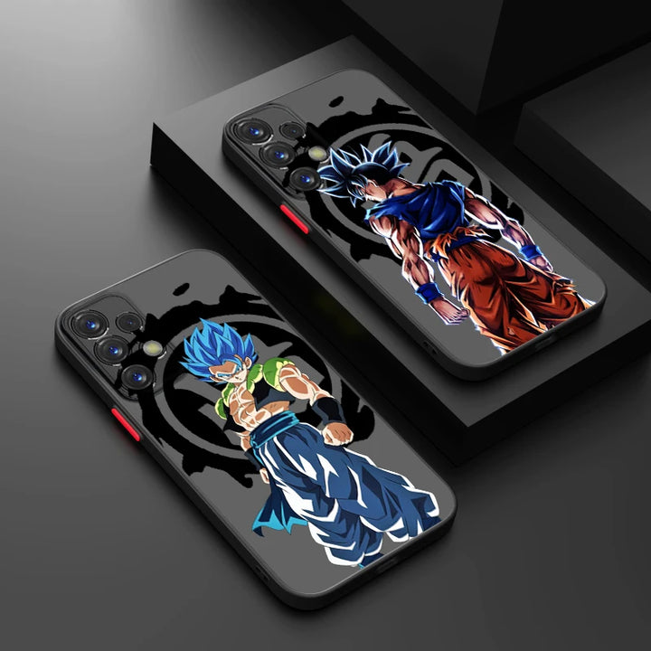 Two phone case featuring Gogeta and Goku