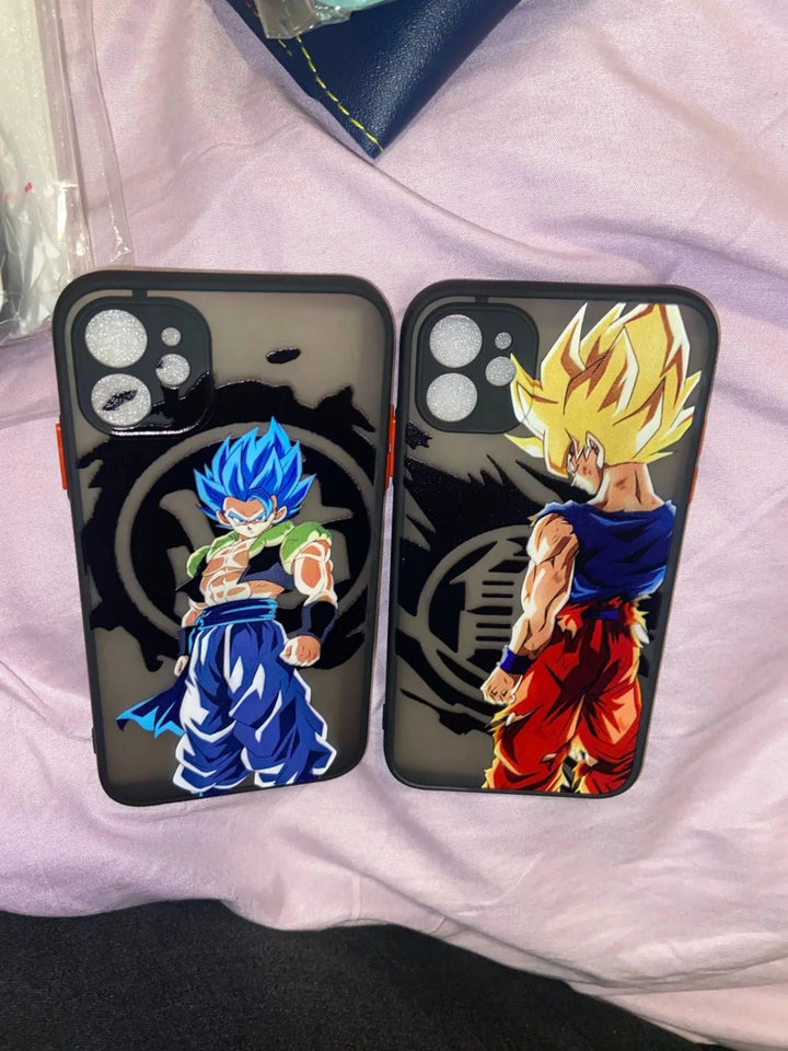 Two phone case featuring Gogeta and Goku