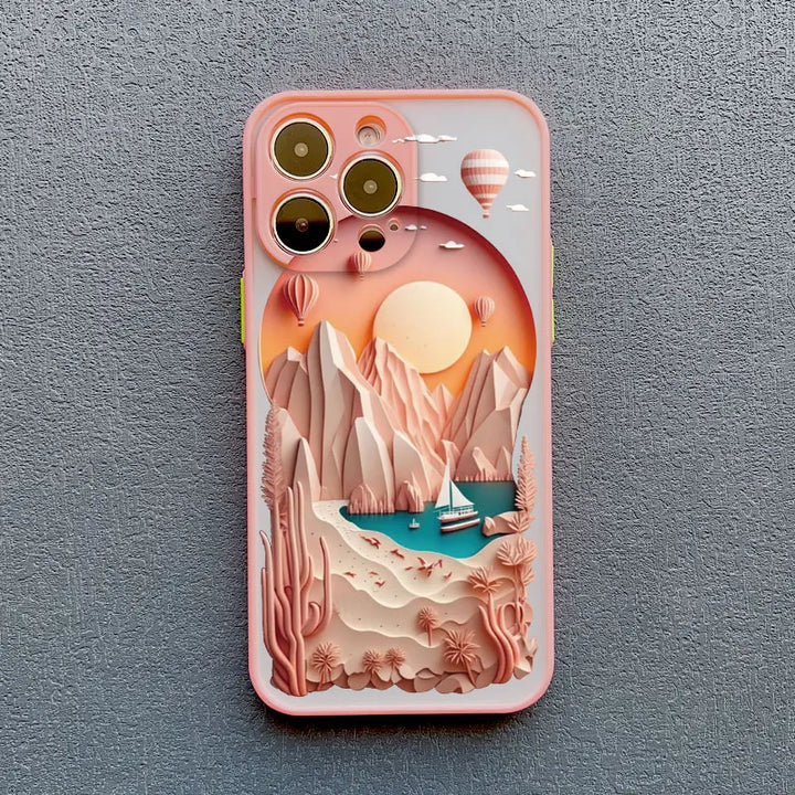 3d pink edge phone case