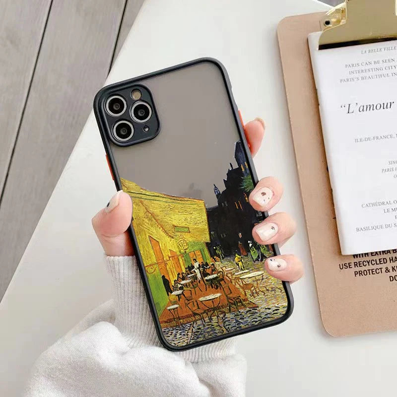 Van Gogh's frosted phone case of Café Terrace at Night