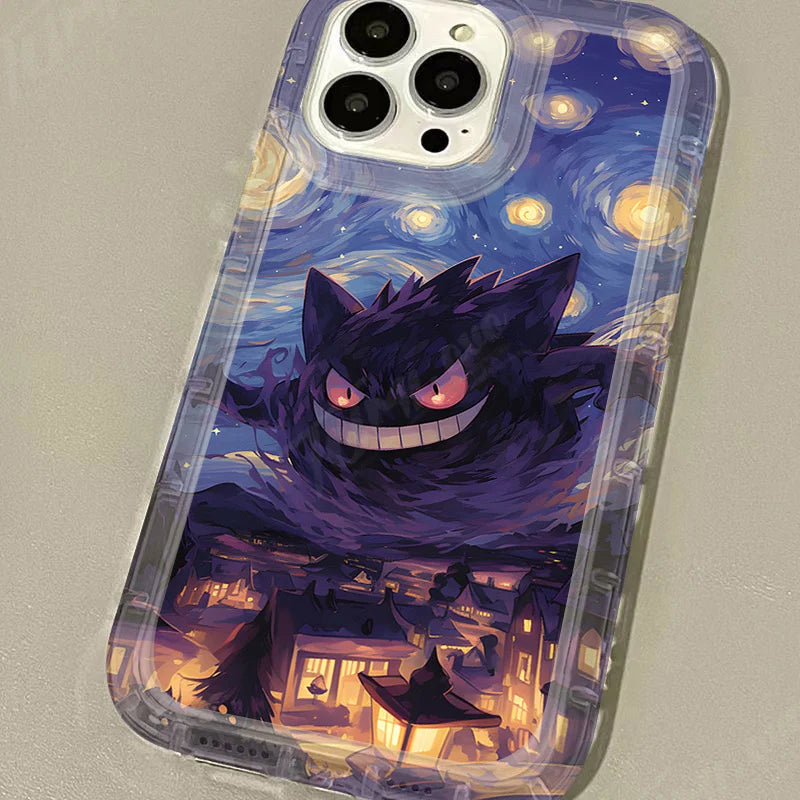 gengar phone case with starry night backdrop