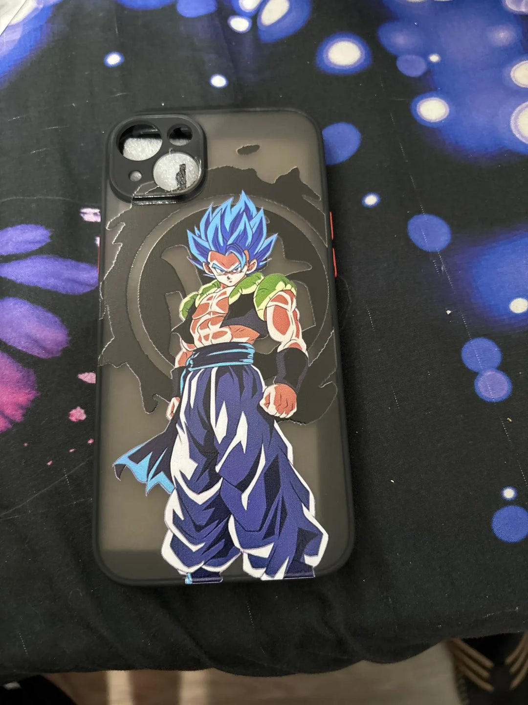 Phone case of Gogeta in Super Saiyan Blue form