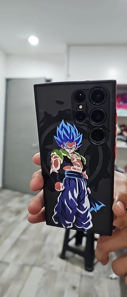 Samsung case of Gogeta in Super Saiyan Blue form