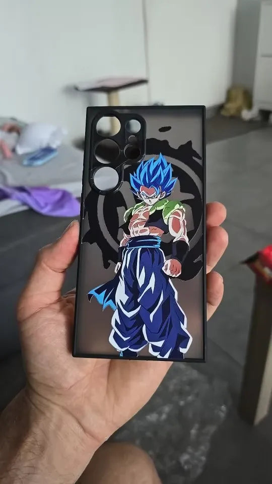 Samsung case of Gogeta in Super Saiyan Blue form