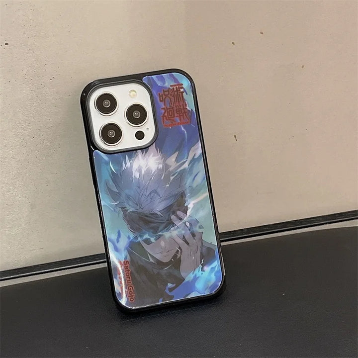 3D like phone case of Gojo against a white wall