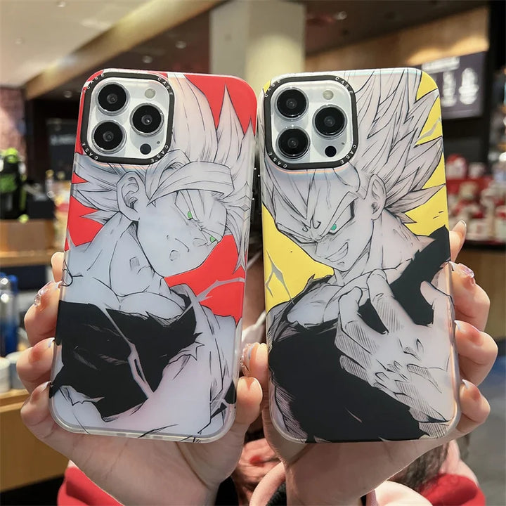 Two Goku and Vegeta phone cases