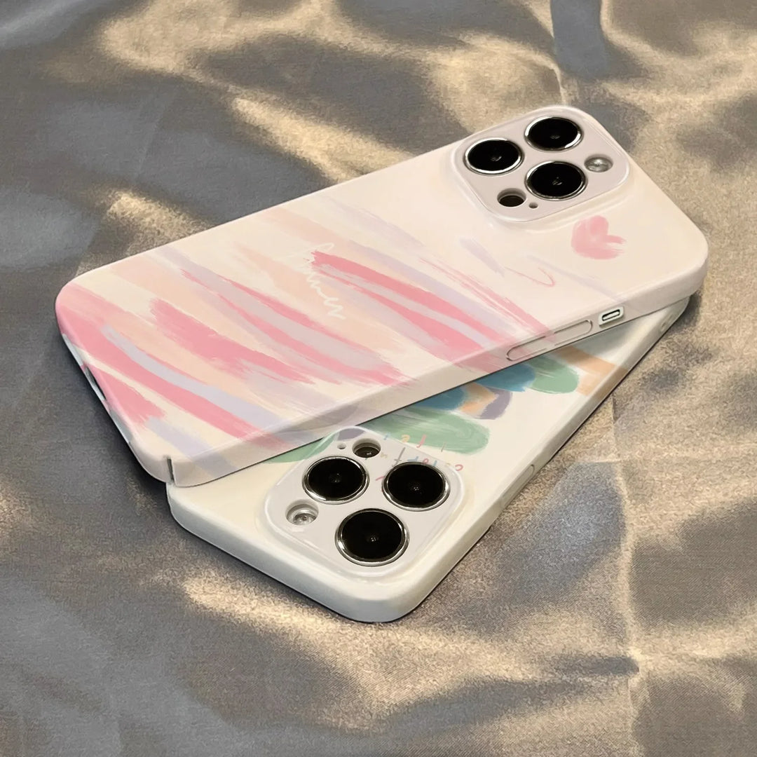 Two graffiti phone cases stacked together