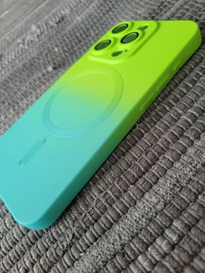 half green and blue gradient phone case