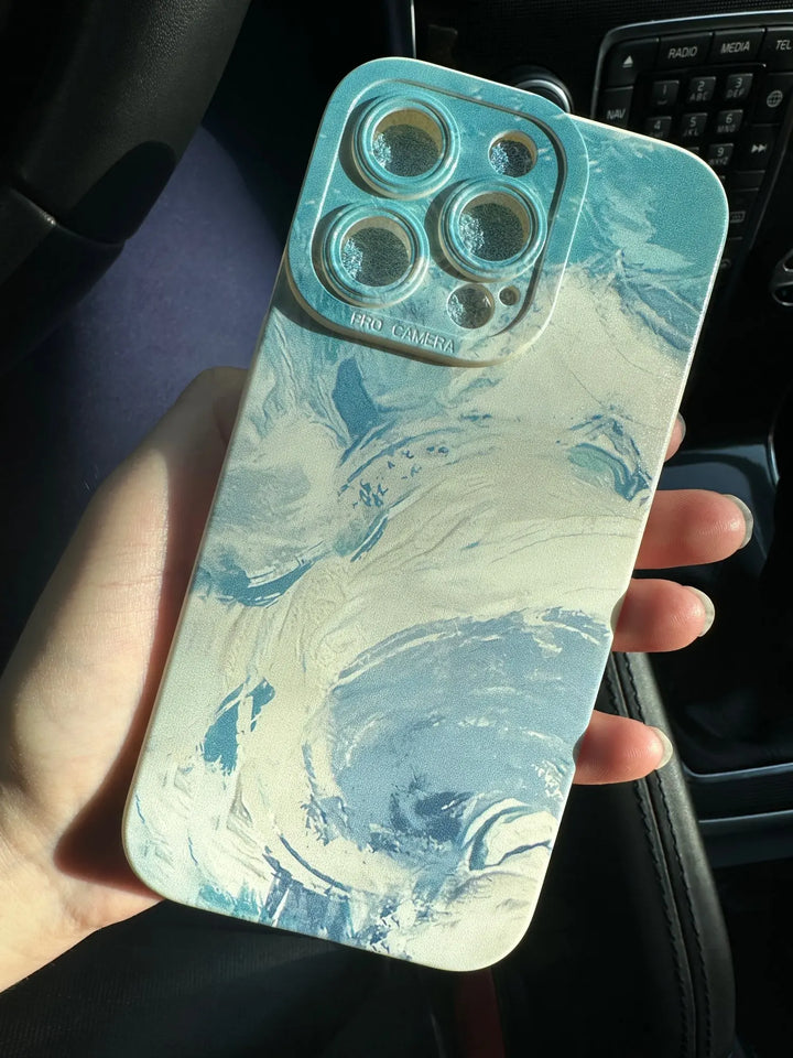 ice and rain watercolor phone case