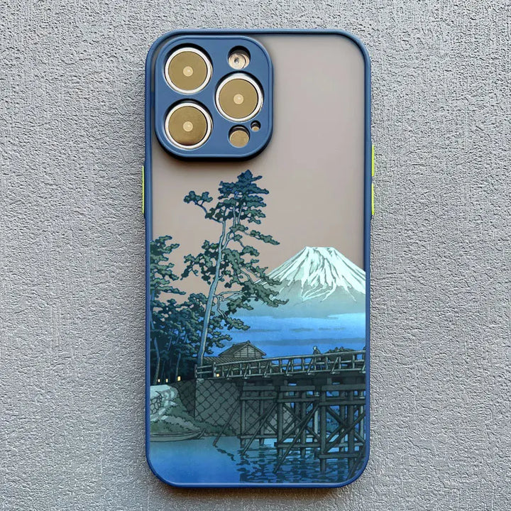 blue Japanese phone case