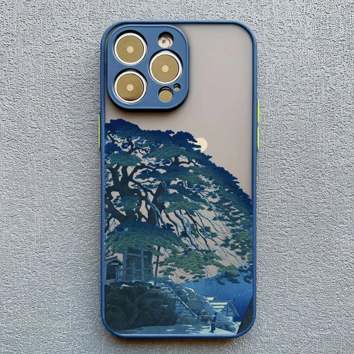 blue japanese phone case