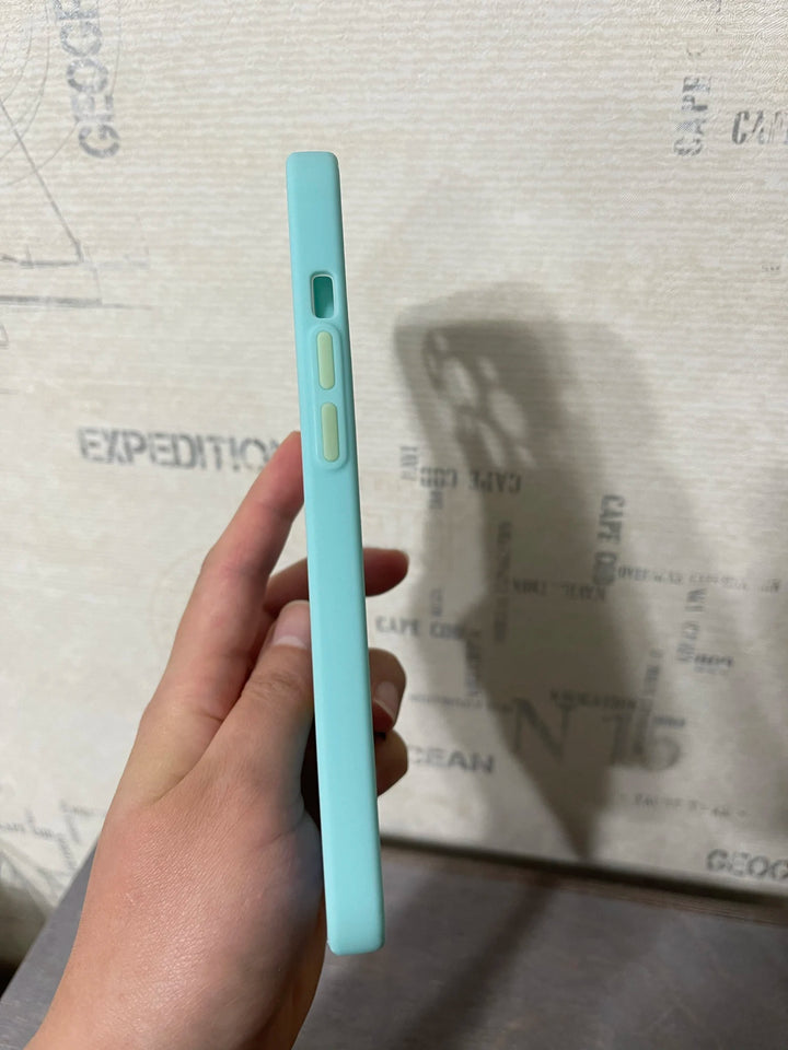 side view of mint edge phone case