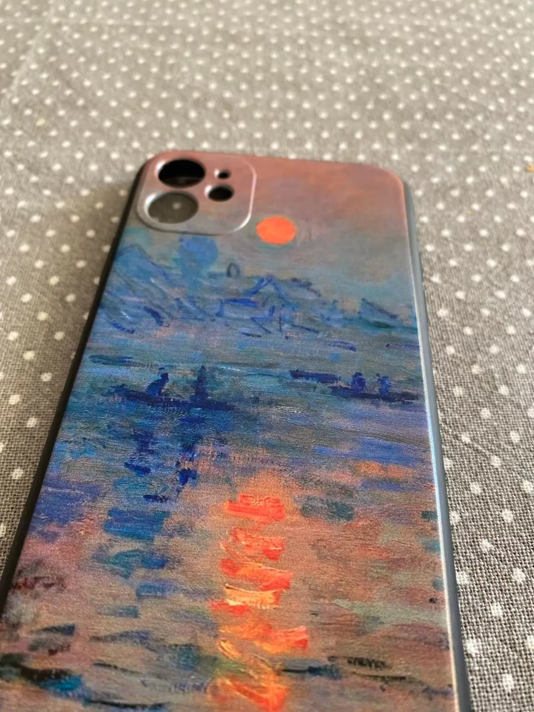 Close up of Monet's Impression, Sunrise phone case