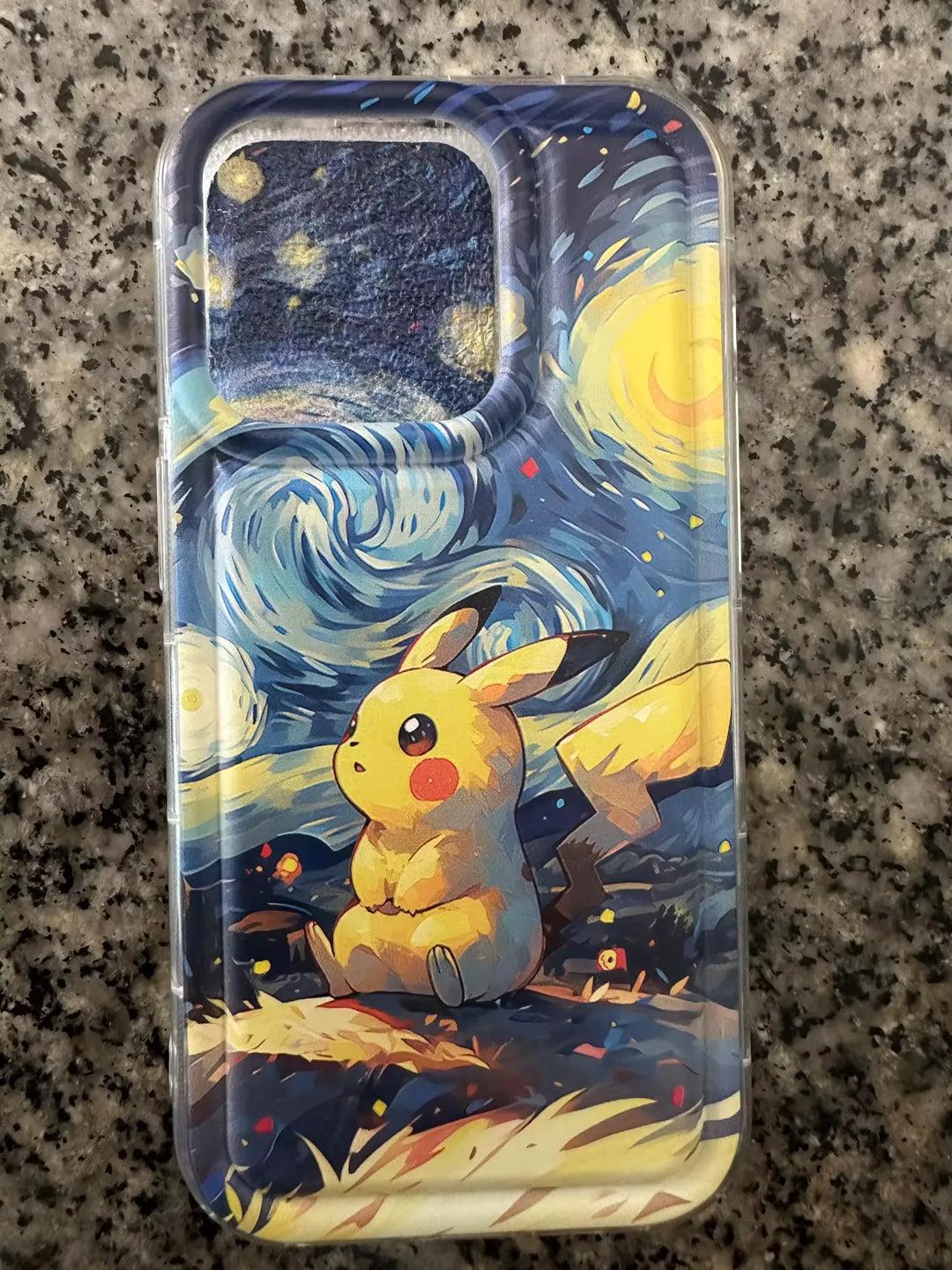 pikachu starry night iphone case