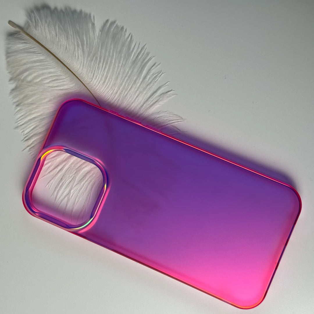 A pink matte phone case against light background