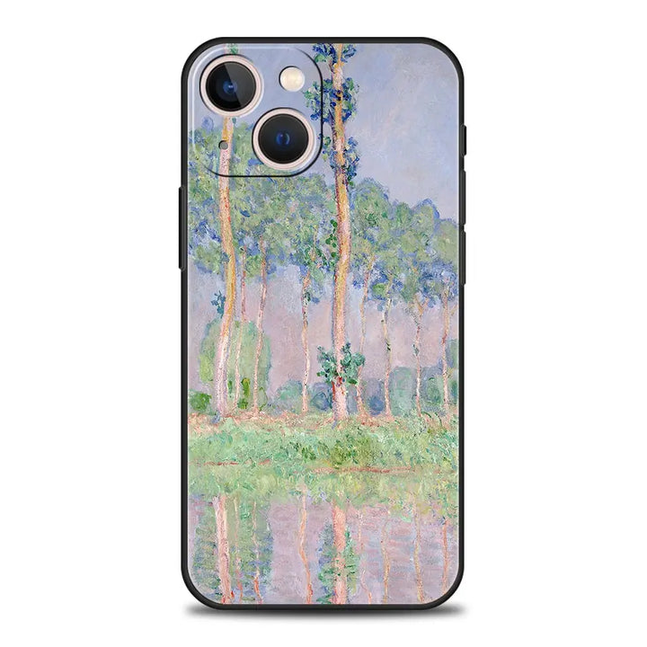 Phone case of Monet's Poplars