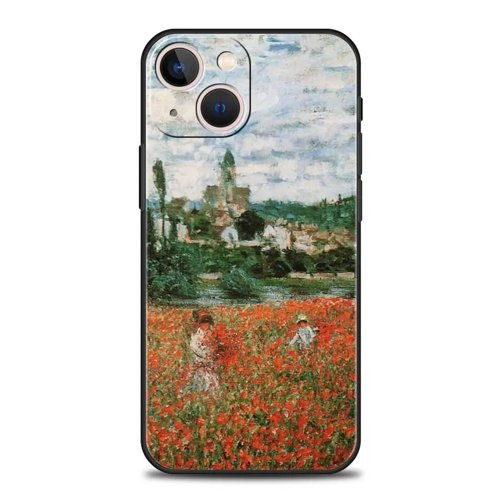 phone case of Monet's Poppy Field