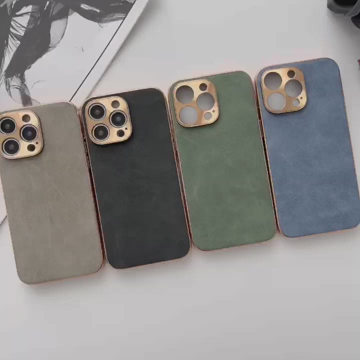 Video showcasing four different colored lambskin leather cases