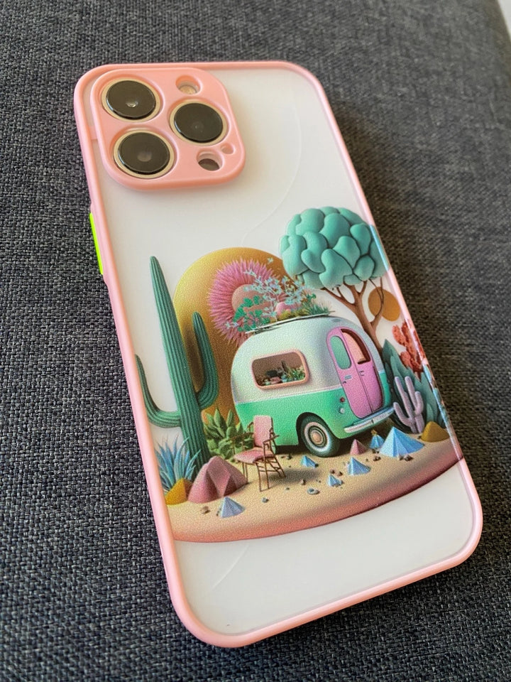 3d pink edge phone case