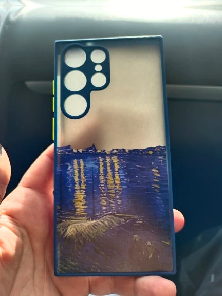 Van Gogh's frosted phone case The Starry Night Over the Rhône