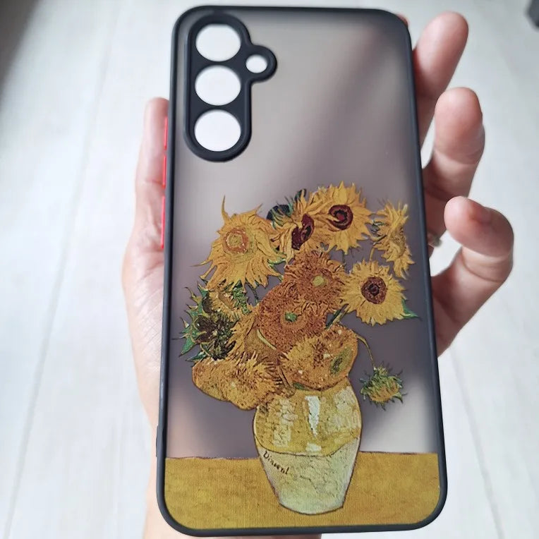 Van Gogh's frosted phone case of Sunflowers