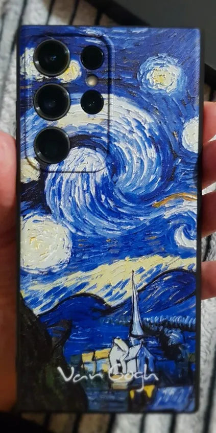 Van Gogh's Starry Night Samsung case in hand