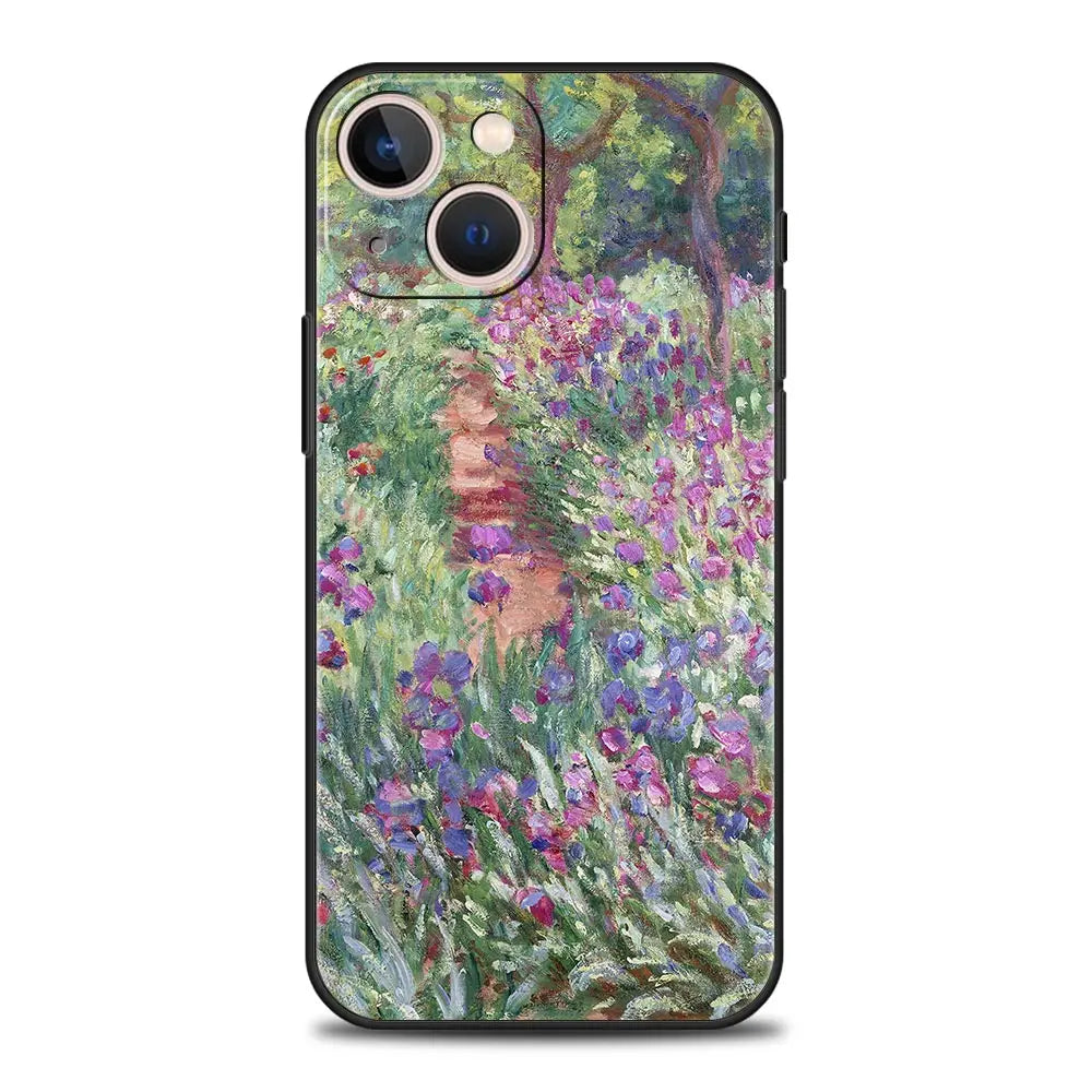 Phone case of Monet's The Iris Garden at Giverny