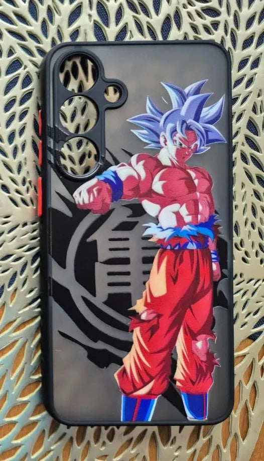 Samsung case of Goku in Ultra Instinct form