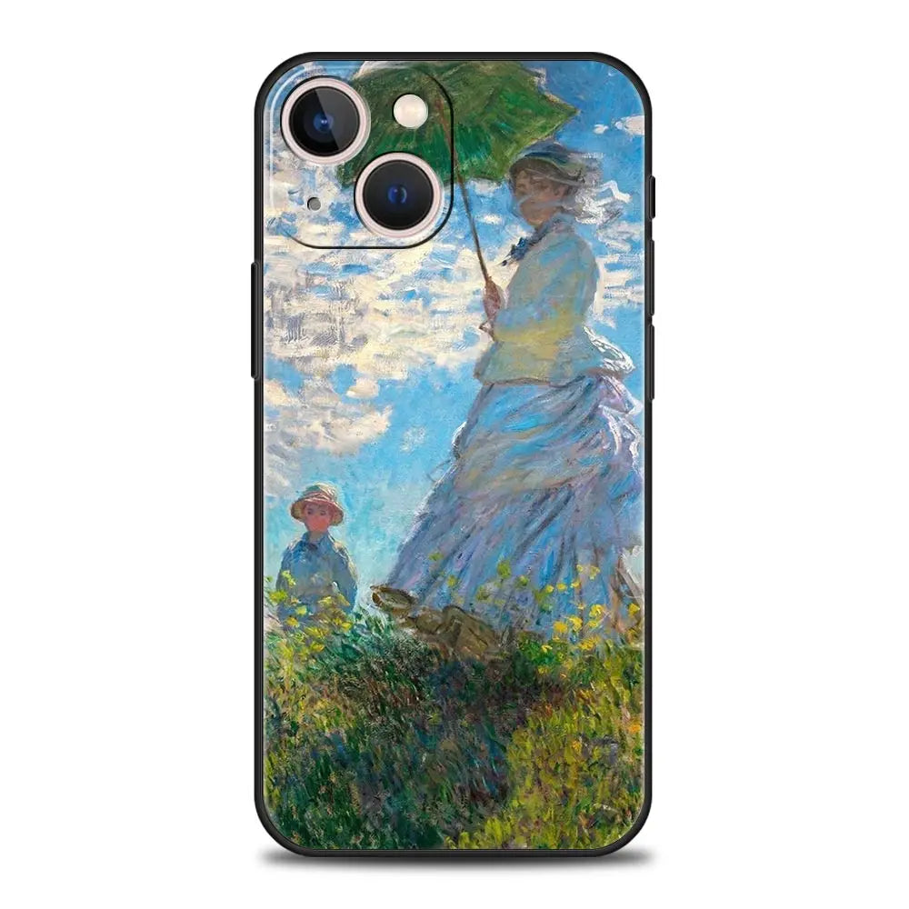 phone case of Monet's woman with a parasol