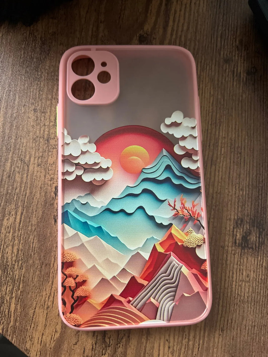 3d pink edge phone case