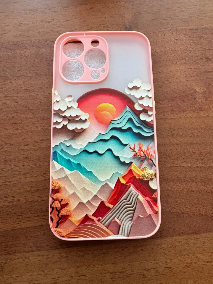 3d pink edge phone case